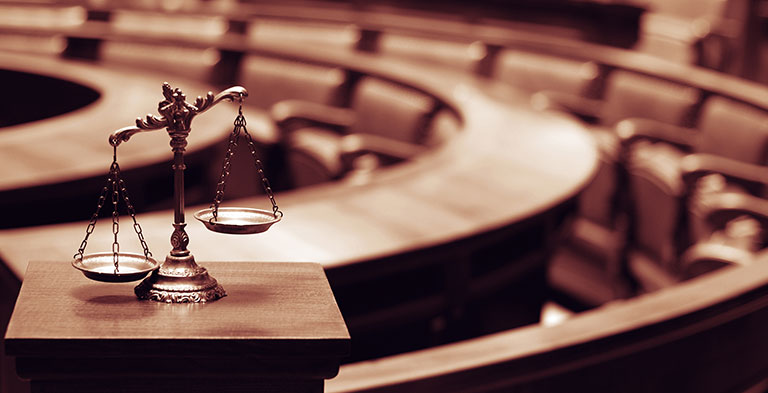 Empty courtroom