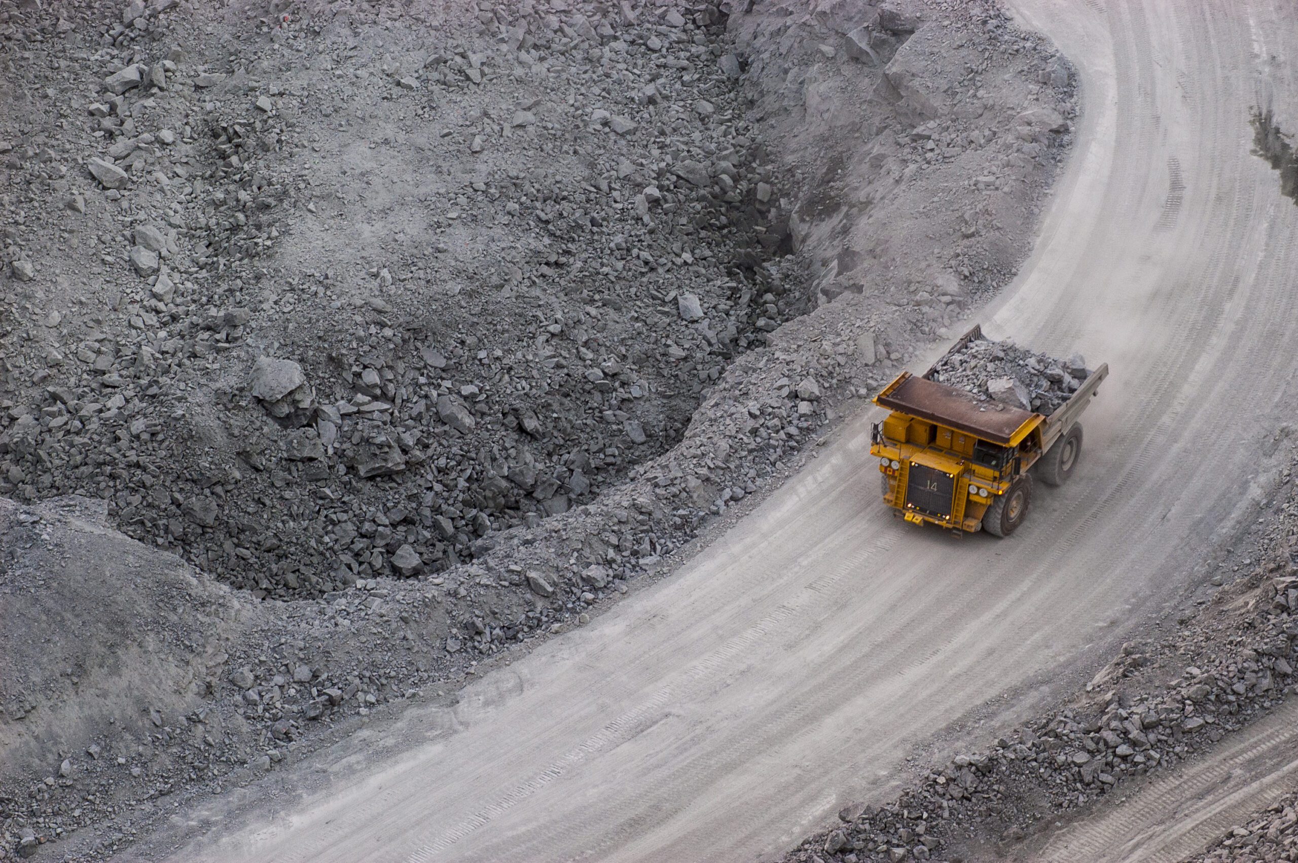 Truck transporting minerals